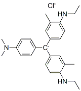 Methylium, [4-(dimethylamino)phenyl] bis[4-(ethylamino)-3-methylphenyl]-, chloride Struktur