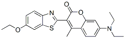 7-(diethylamino)-3-(6-ethoxybenzothiazol-2-yl)-4-methyl-2-benzopyrone Struktur