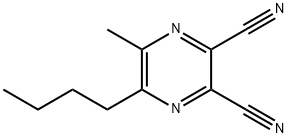 5-Methyl-6-butyl-2,3-pyrazinedicarbonitrile Struktur
