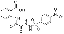 N-(((p-Nitrophenylsulfonyl)hydrazino)oxalyl)anthranilic acid Struktur
