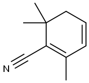 2,6,6-Trimethylcyclohexa-1,3-dien-1-ylcarbonitrile Struktur