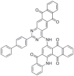 6-[(2-[1,1'-biphenyl]-4-yl-6,11-dihydro-6,11-dioxonaphtho[2,3-g]quinazolin-4-yl)amino]naphth[2,3-c]acridine-5,8,14(13H)-trione Structure