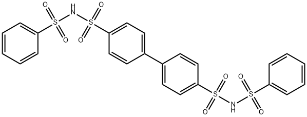 N,N'-bis(phenylsulphonyl)biphenyl-4,4'-disulphonamide  Structure