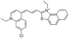 2-[3-(7-Chloro-1-ethyl-1,4-dihydroquinoline-4-ylidene)-1-propenyl]-1-ethylnaphtho[1,2-d]thiazole-1-ium Struktur