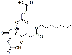 4,4',4''-[(Methylstannylidyne)tris(oxy)]tris(4-oxo-2-butenoic acid 6-methylheptyl) ester Structure