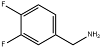 3,4-ジフルオロベンジルアミン 化学構造式