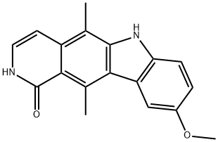 2,6-ジヒドロ-9-メトキシ-5,11-ジメチル-1H-ピリド[4,3-b]カルバゾール-1-オン 化学構造式