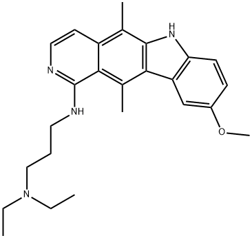 N,N-diethyl-N'-(9-methoxy-5,11-dimethyl-6H-pyrido[4,3-b]carbazol-1-yl)propane-1,3-diamine 结构式