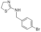 4,5-Dihydro-N-((4-bromophenyl)methyl)thiazolamine Struktur