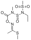 Ethanimidothioic acid, N-(((((ethyl(methylsulfonyl)amino)sulfinyl)meth ylamino)carbonyl)oxy)-, methyl ester Struktur