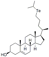 24-(isopropyltelluro)chol-5-en-3 beta-ol Structure