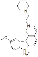 10-methoxy-2-(2-(1-piperidinyl)ethyl)-7H-pyrido(4,3-c)carbazolium Struktur