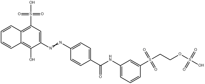 4-Hydroxy-3-[[4-[[[3-[[2-(sulfooxy)ethyl]sulfonyl]phenyl]amino]carbonyl]phenyl]azo]-1-naphthalenesulfonic acid Structure