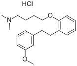 1-Butanamine, N,N-dimethyl-4-(2-(2-(3-methoxyphenyl)ethyl)phenoxy)-, h ydrochloride Struktur