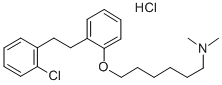 1-Hexanamine, 6-(2-(2-(2-chlorophenyl)ethyl)phenoxy)-N,N-dimethyl-, hy drochloride 结构式