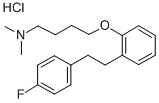 1-Butanamine, 4-(2-(2-(4-fluorophenyl)ethyl)phenoxy)-N,N-dimethyl-, hy drochloride Structure
