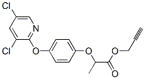 2-[4-[(3,5-ジクロロ-2-ピリジニル)オキシ]フェノキシ]プロパン酸2-プロピニル 化学構造式
