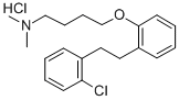 1-Butanamine, 4-(2-(2-(2-chlorophenyl)ethyl)phenoxy)-N,N-dimethyl-, hy drochloride Structure