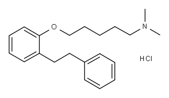 1-Pentanamine, N,N-dimethyl-5-(2-(2-phenylethyl)phenoxy)-, hydrochlori de Structure