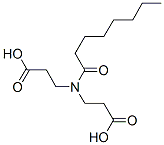 N-(2-カルボキシエチル)-N-(1-オキソオクチル)-β-アラニン 化学構造式