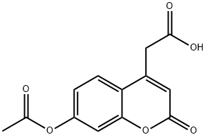 7-Acetyloxy-2-oxo-2H-1-benzopyran-4-acetic acid Structure