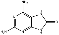2,6-ジアミノ-7H-プリン-8-オール 化学構造式