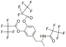 N-[2-[3,4-Bis[(pentafluoropropanoyl)oxy]phenyl]-1-methylethyl]-2,2,3,3,3-pentafluoropropanamide Structure