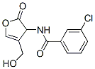 3-Chloro-N-[dihydro-4-(hydroxymethyl)-2-oxo-3-furanyl]benzamide Structure