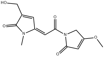 1-[[(2E)-1,5-Dihydro-4-hydroxymethyl-1-methyl-5-oxo-2H-pyrrol-2-ylidene]acetyl]-1,5-dihydro-4-methoxy-2H-pyrrol-2-one Struktur