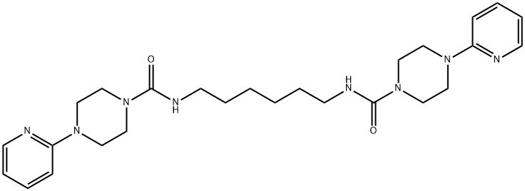 1-(2-吡啶基)哌嗪衍生物1,6-HDI 结构式
