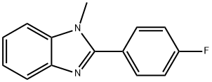 2-(4-fluorophenyl)-1-methylbenzimidazole Struktur