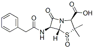 [2S-(2alpha,4beta,5alpha,6alpha)]-3,3-dimethyl-7-oxo-6-(phenylacetamido)-4-thia-1-azabicyclo[3.2.0]heptane-2-carboxylic acid 4-oxide Struktur