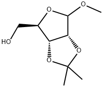 甲基-2,3-O-异亚丙基-D-呋喃核糖苷 结构式