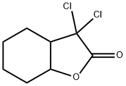 3,3-ジクロロヘキサヒドロベンゾフラン-2(3H)-オン 化学構造式