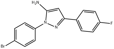 1-(4-BROMOPHENYL)-3-(4-FLUOROPHENYL)-1H-PYRAZOL-5-AMINE Structure