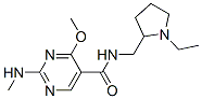 N-[(1-Ethyl-2-pyrrolidinyl)methyl]-4-methoxy-2-(methylamino)-5-pyrimidinecarboxamide 结构式