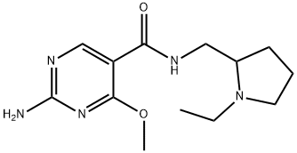 2-(2-Amino-4-methoxy-5-pyrimidinyl carboxamidomethyl)-1-ethylpyrrolidi ne 结构式