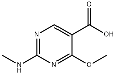 5-Pyrimidinecarboxylic acid, 4-methoxy-2-(methylamino)- (9CI) Structure