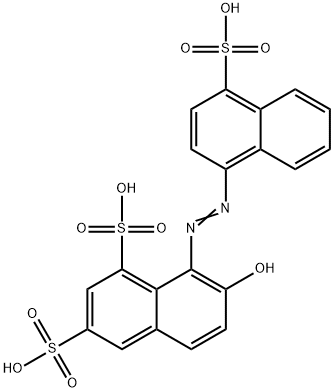 7-hydroxy-8-[(4-sulphonaphthyl)azo]naphthalene-1,3-disulphonic acid  Struktur