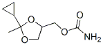 (2-cyclopropyl-2-methyl-1,3-dioxolan-4-yl)methyl carbamate 结构式