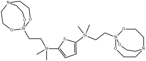1,1'-[2,5-Thiophenediylbis[(dimethylsilylene)-2,1-ethanediyl]]bis[2,8,9-trioxa-5-aza-1-silabicyclo[3.3.3]undecane] 结构式