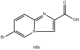 6-溴咪唑[1,2-A]吡啶-2-羧酸 结构式