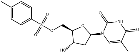 5'-O-(4-METHYLPHENYLSULPHONYL)THYMIDINE Struktur