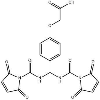 2-[4-[bis[(2,5-dioxopyrrole-1-carbonyl)amino]methyl]phenoxy]acetic aci d Struktur