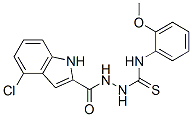 1-[(4-chloro1H-indole-2-carbonyl)amino]-3-(2-methoxyphenyl)thiourea Struktur