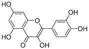 2-(3,4-dihydroxyphenyl)-3,5,7-trihydroxy-chromen-4-one Struktur