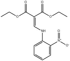 2 - (((2-硝基苯基)氨基)亚甲基)丙二酸二乙酯, 7255-58-5, 结构式