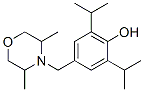 4-[(3,5-dimethylmorpholin-4-yl)methyl]-2,6-dipropan-2-yl-phenol Struktur