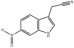 2-(6-硝基-1H-吲哚-3-基)乙腈, 7255-88-1, 结构式