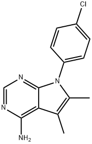 7-(4-CHLOROPHENYL)-5,6-DIMETHYL-7H-PYRROLO[2,3-D]PYRIMIDIN-4-AMINE Struktur